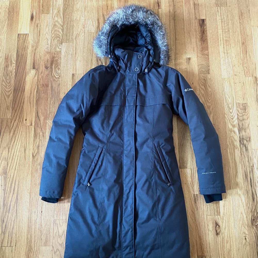 Columbia Women's Flurry Run Down Long Omni Heat Jacket Coat Hooded Parka (XS)